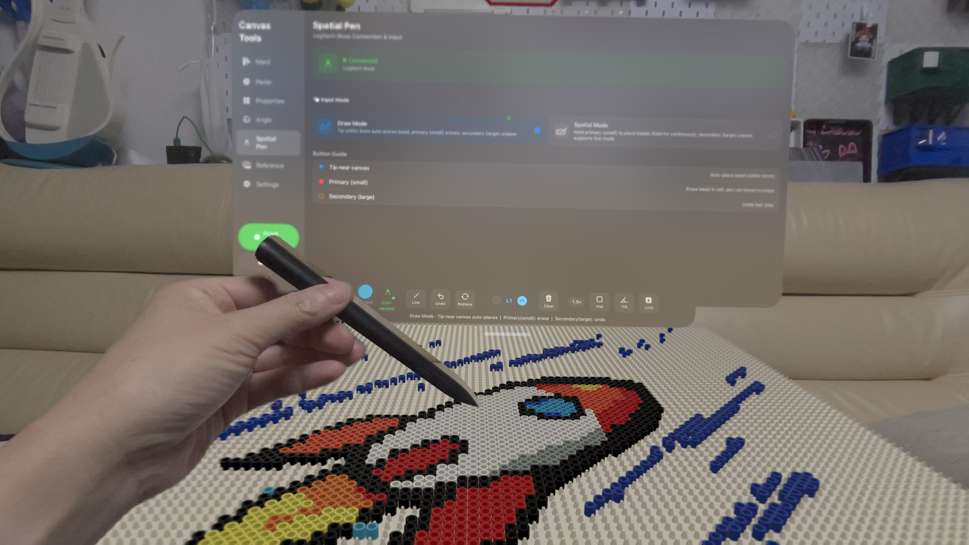 BeadLab Logitech Muse spatial pen workflow