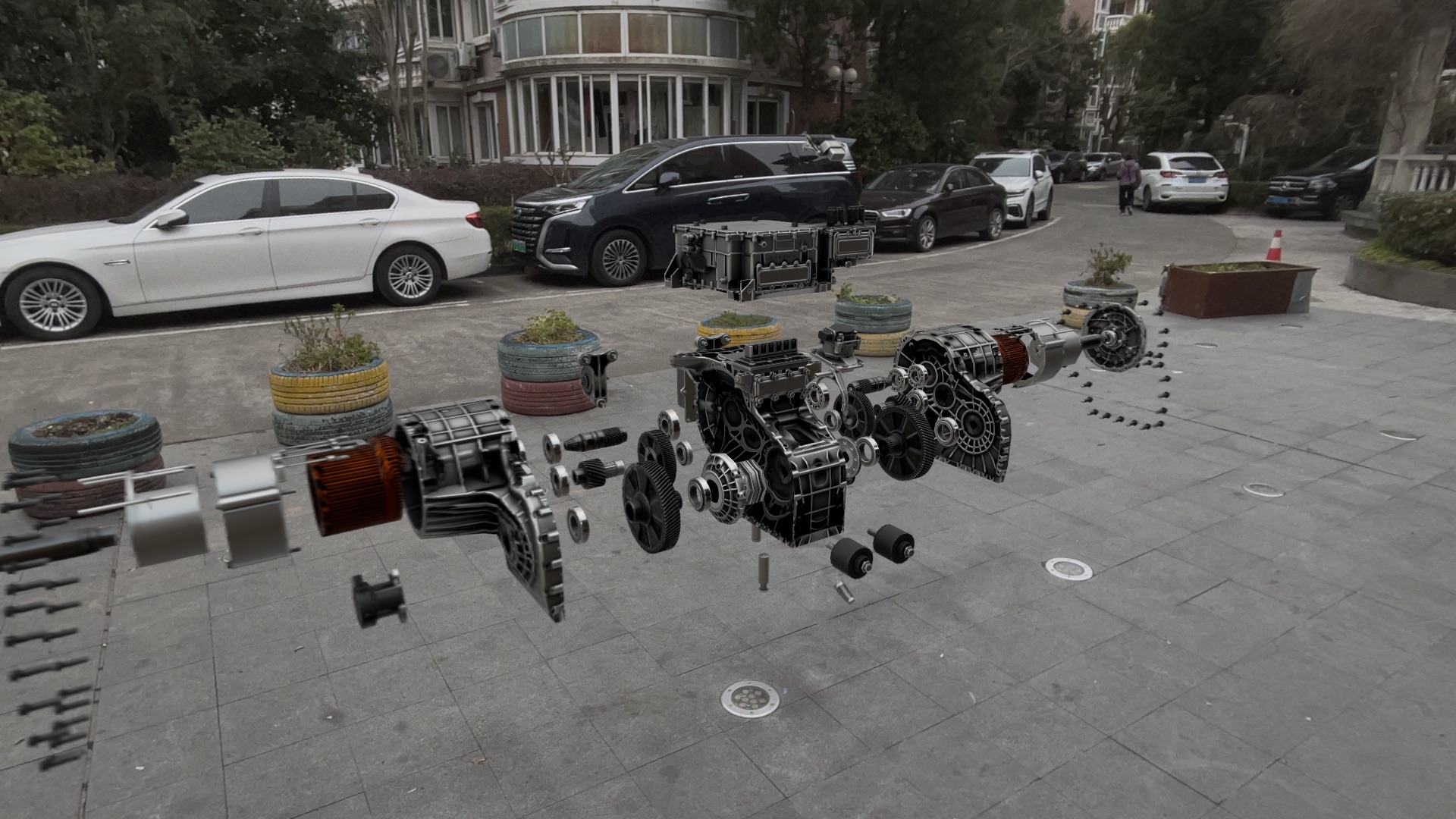 Spatial automotive interface preview