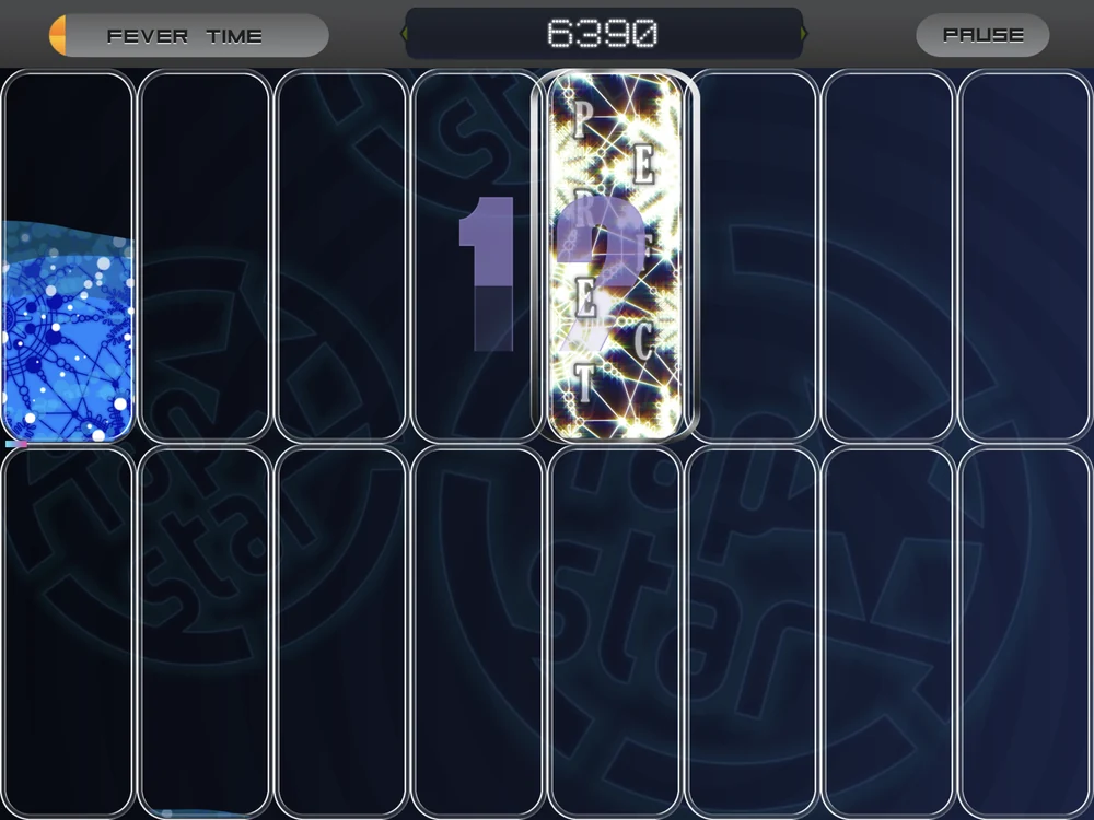 Piano gameplay with a wide landscape keyboard