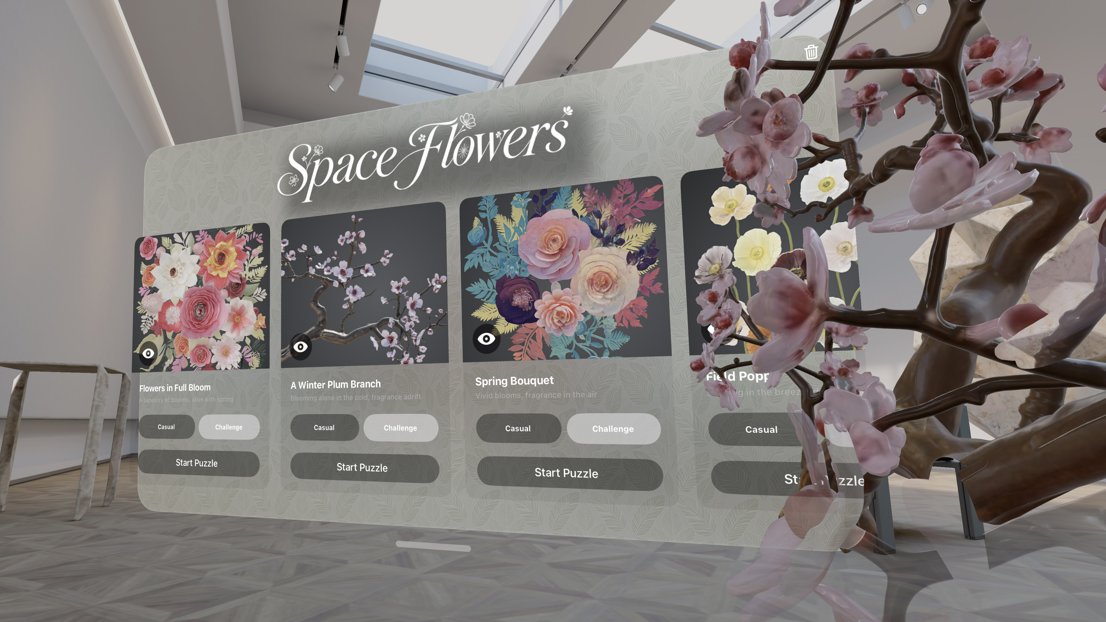 Paper Flower immersive flower scene